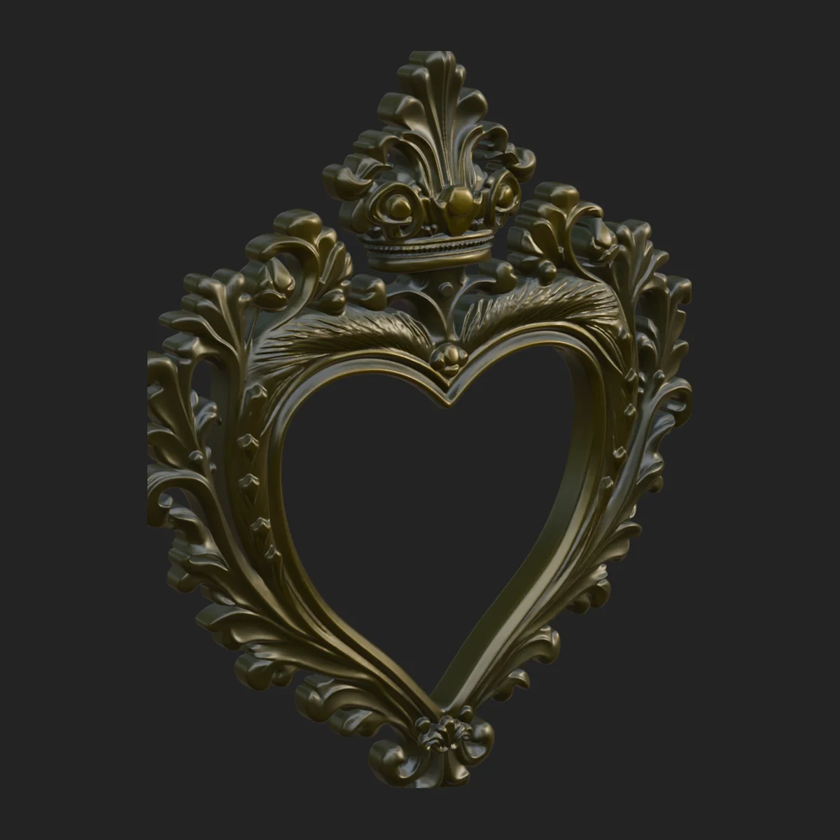 Ornate Framed Heart Plaque Design 2