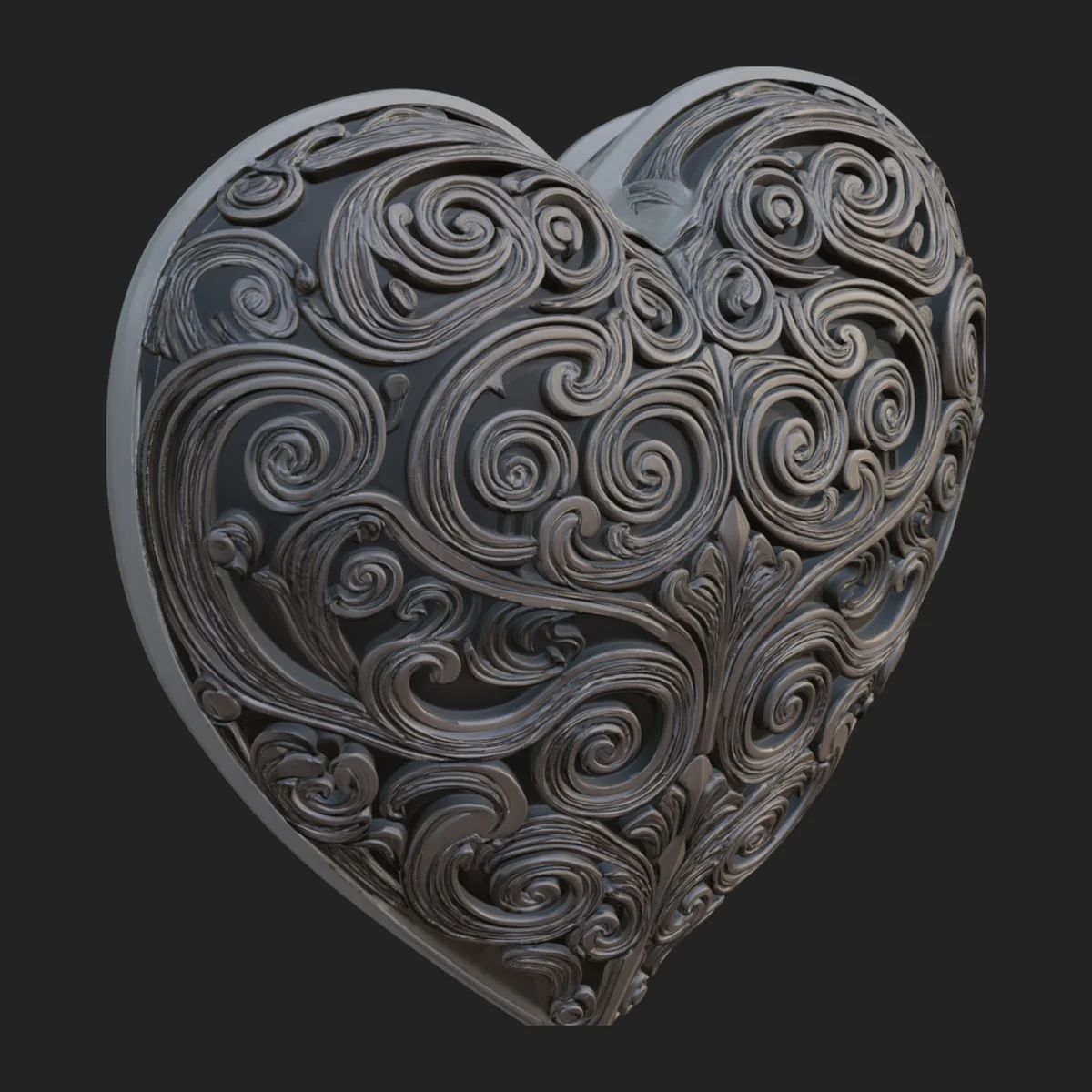 Ornate Framed Heart Plaque Design 21
