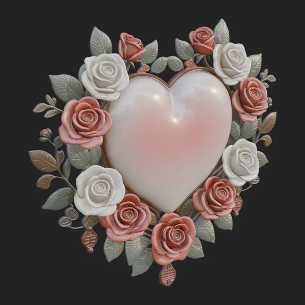 Ornate Framed Heart Plaque Design 23