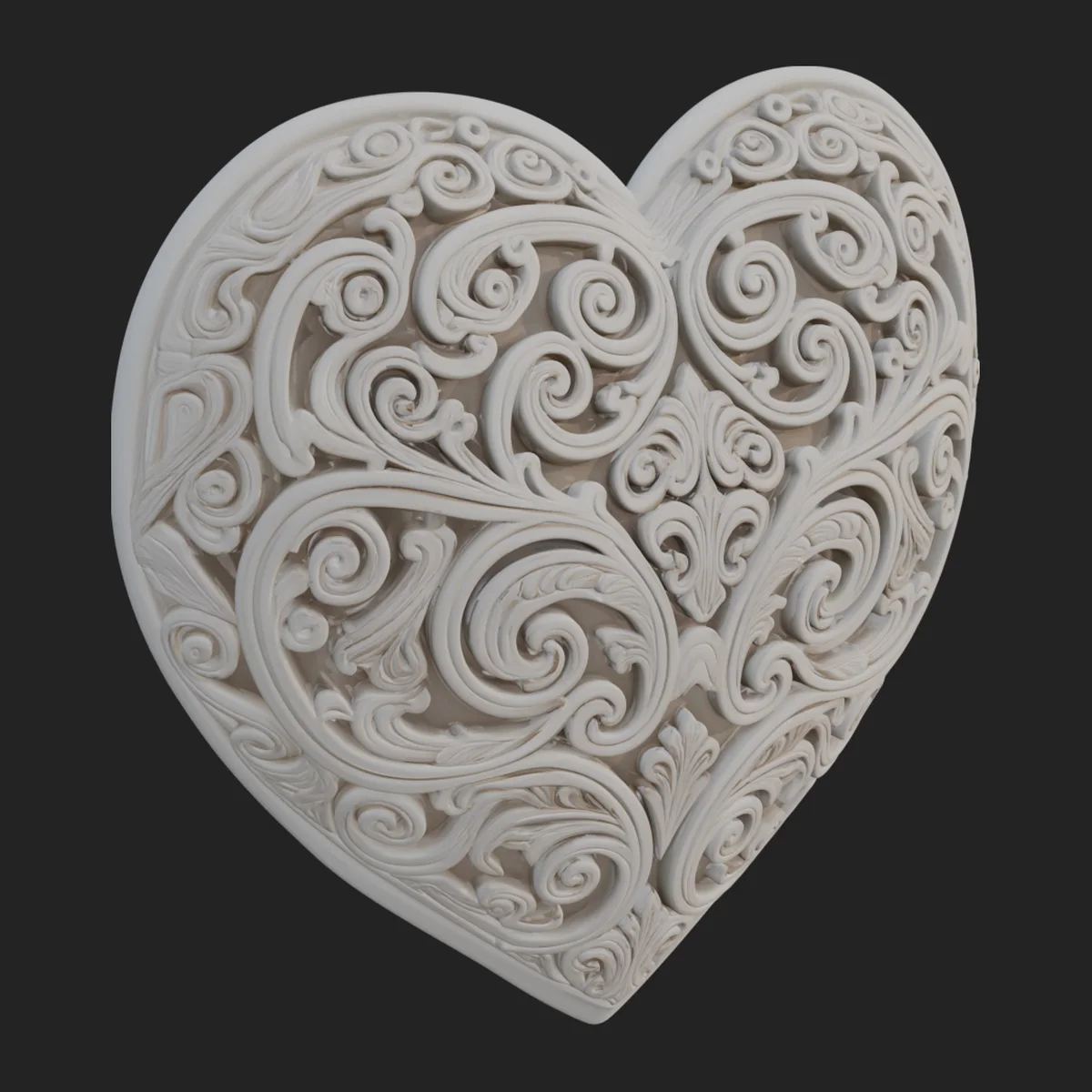 Ornate Framed Heart Plaque Design 25