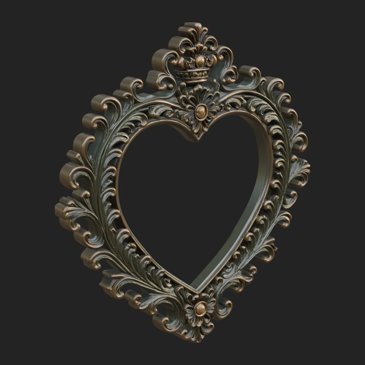 Ornate Framed Heart Plaque Design 26