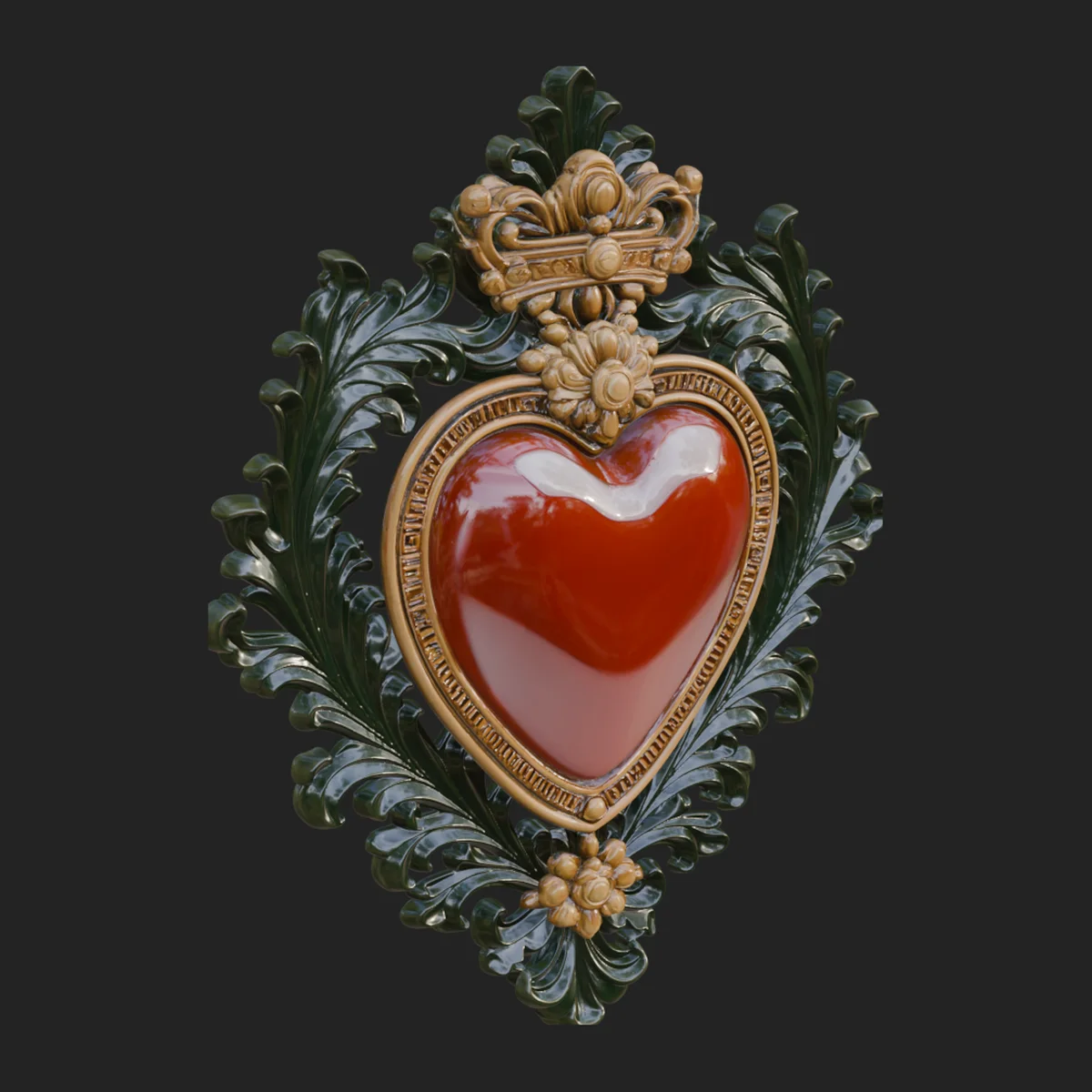 Ornate Framed Heart Plaque Design 27