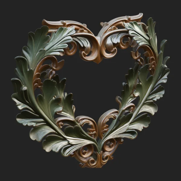 Ornate Framed Heart Plaque Design 3