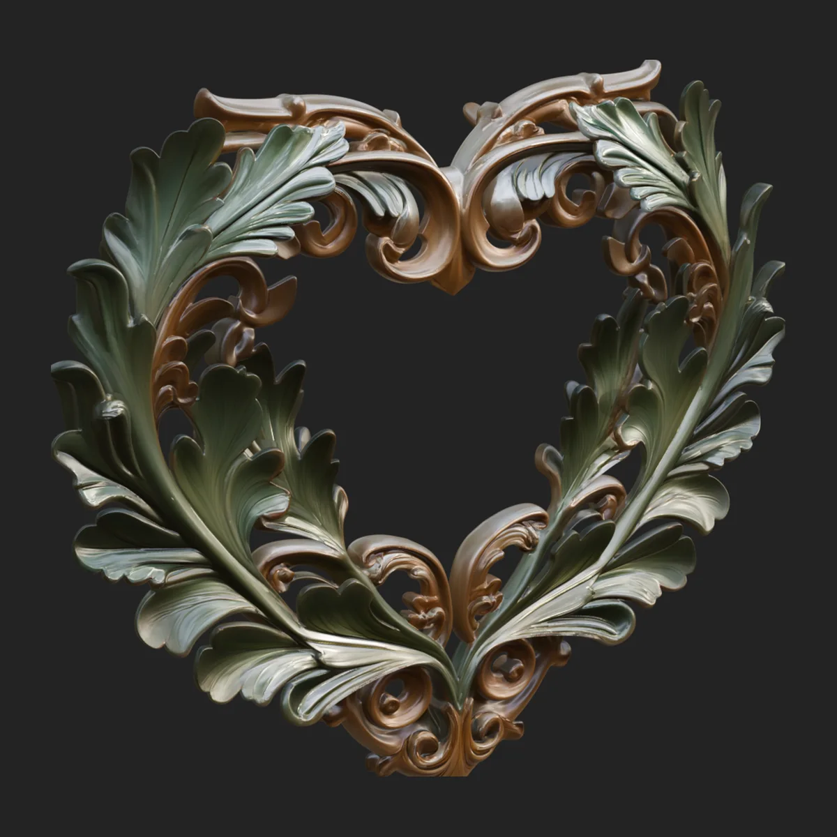 Ornate Framed Heart Plaque Design 3