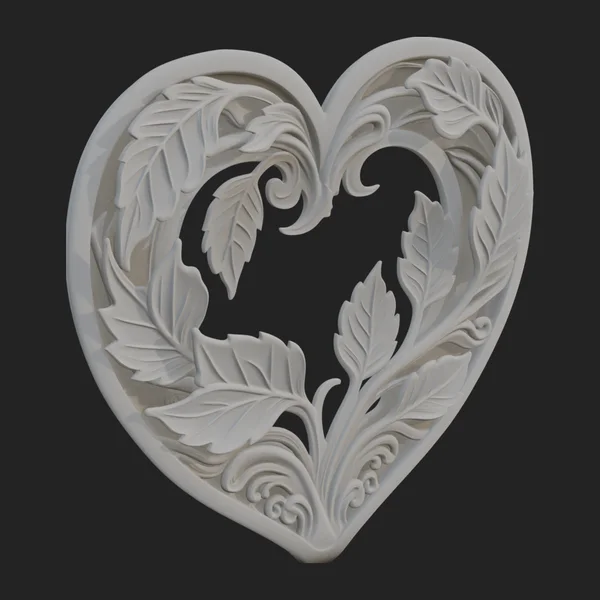 Ornate Framed Heart Plaque Design 32