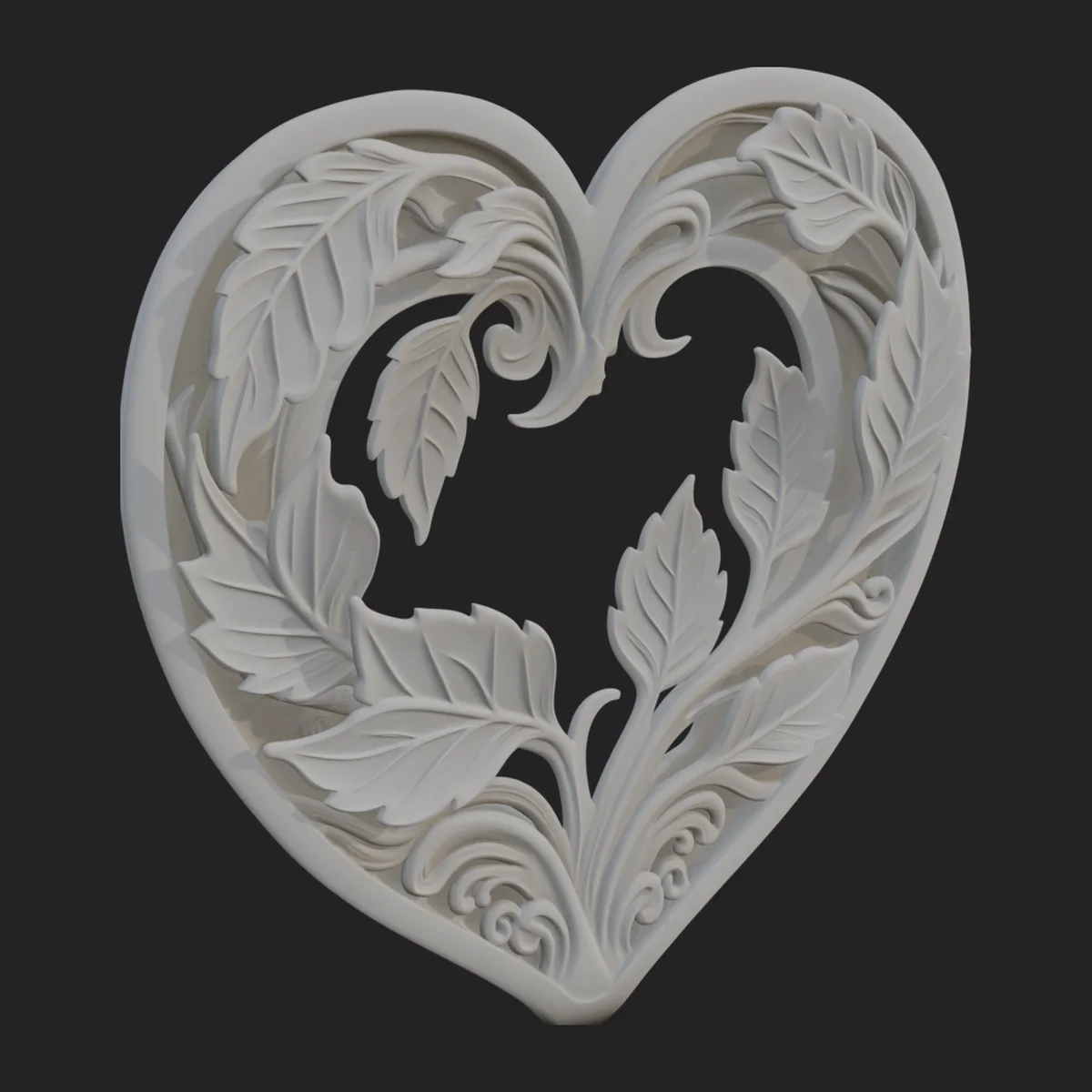 Ornate Framed Heart Plaque Design 32