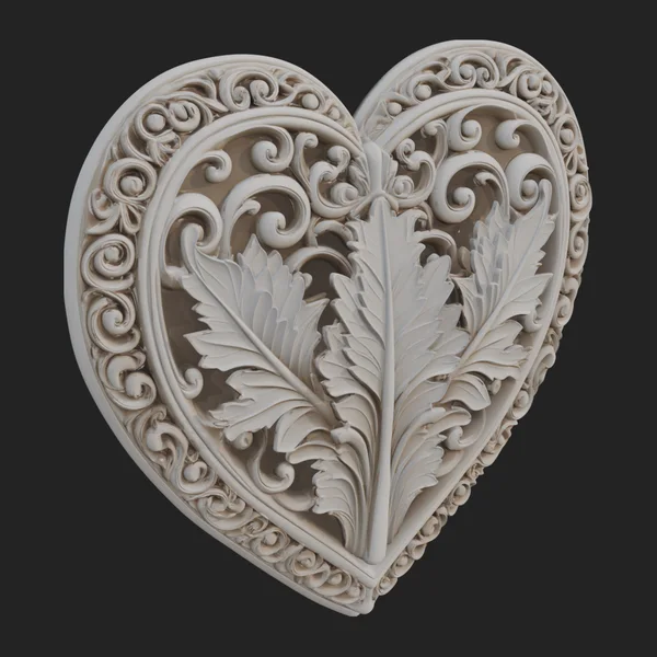 Ornate Framed Heart Plaque Design 33