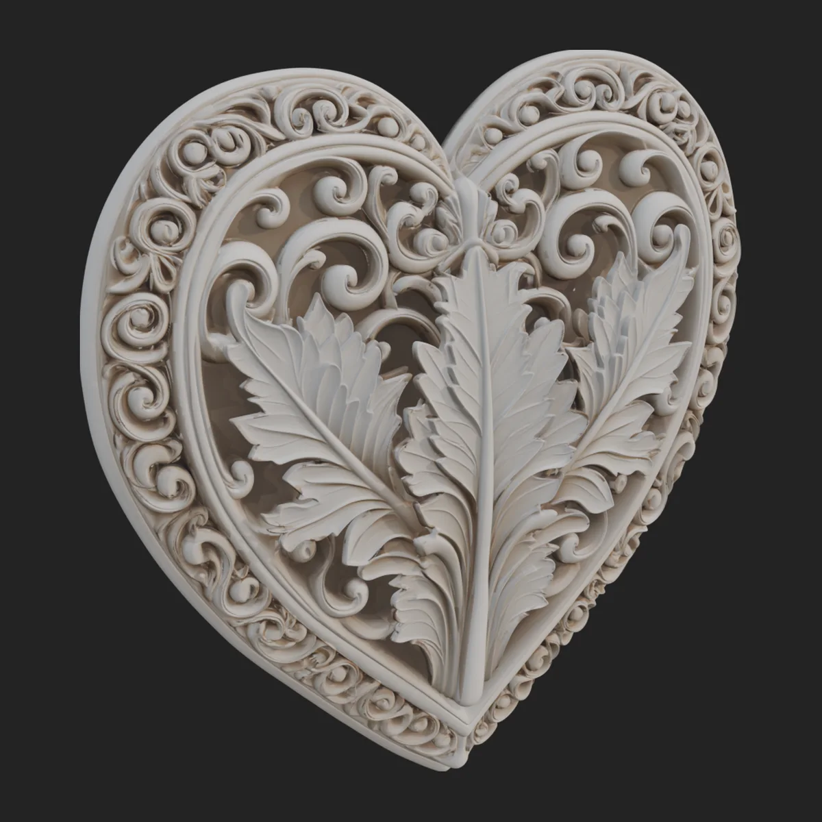 Ornate Framed Heart Plaque Design 33