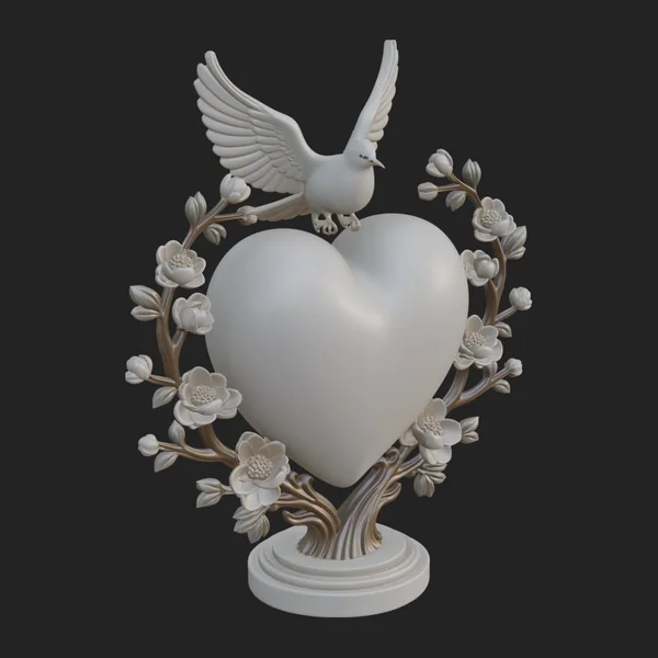 Ornate Framed Heart Plaque Design 34