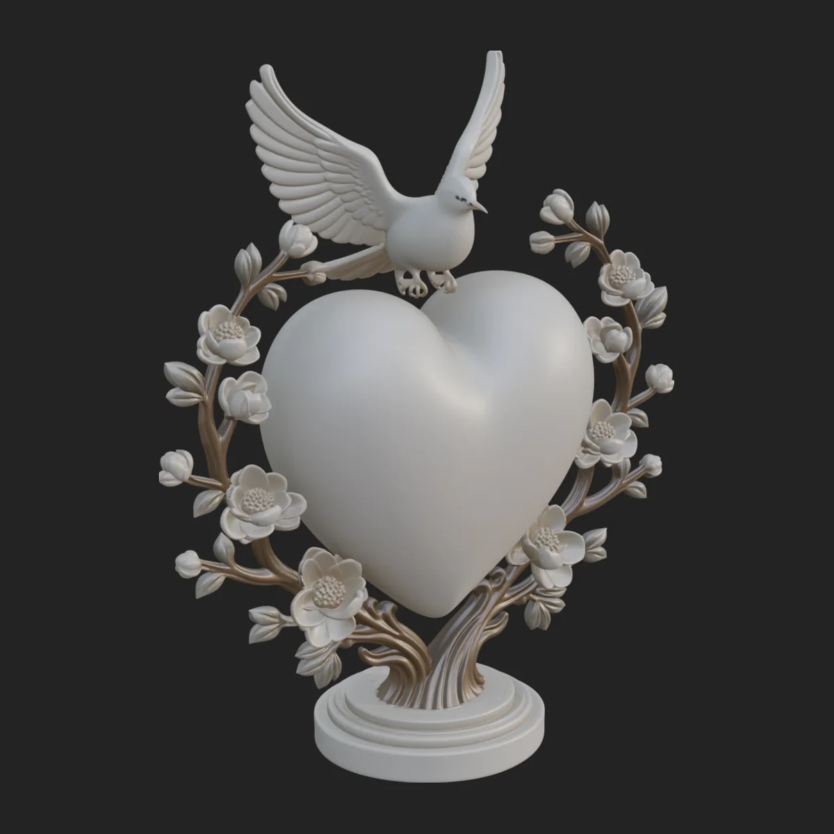 Ornate Framed Heart Plaque Design 34