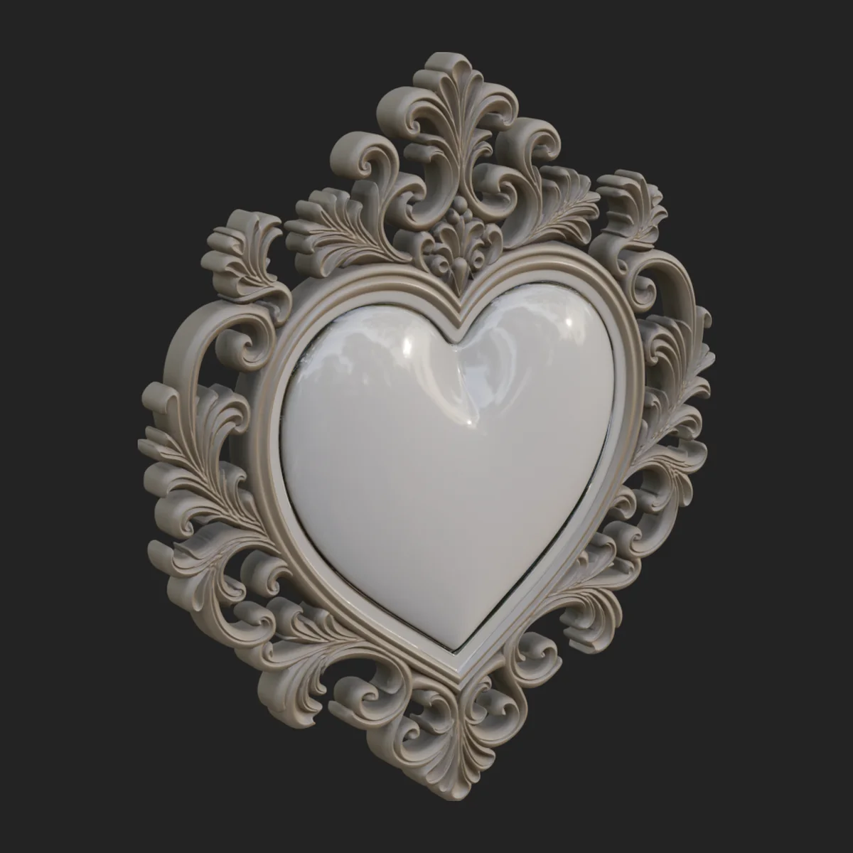 Ornate Framed Heart Plaque Design 35