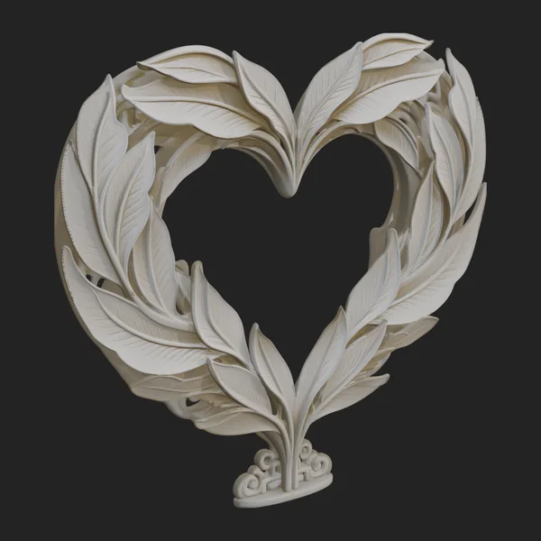 Ornate Framed Heart Plaque Design 36