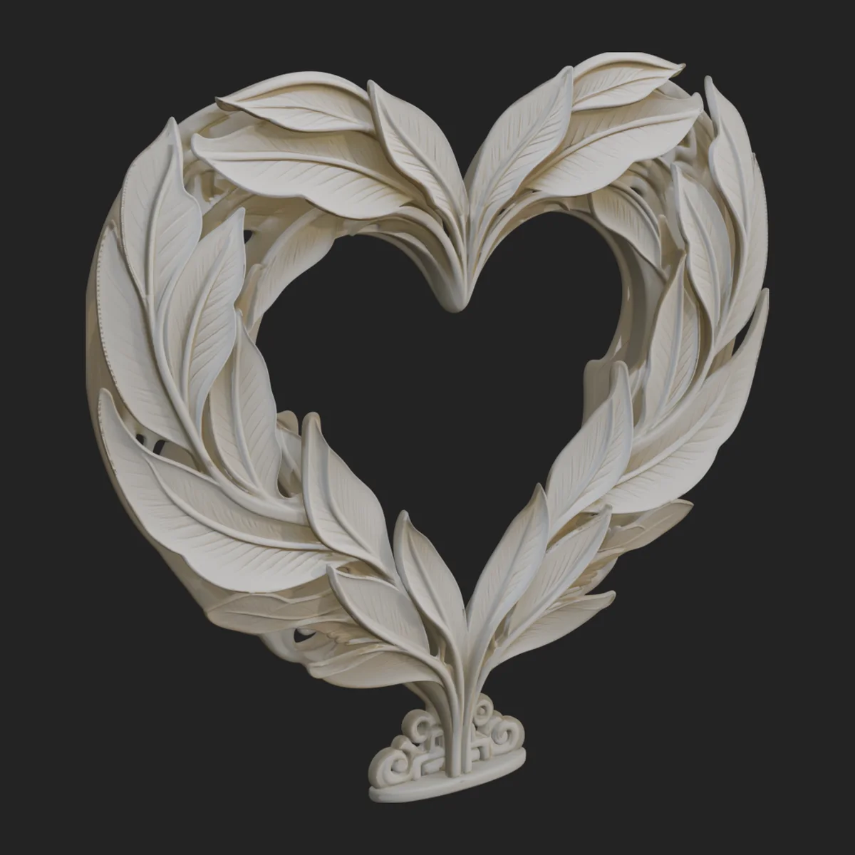 Ornate Framed Heart Plaque Design 36