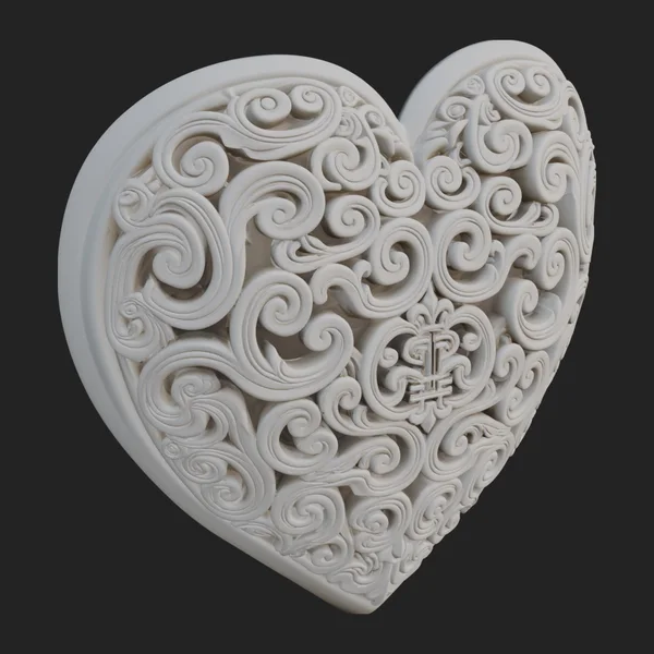 Ornate Framed Heart Plaque Design 37