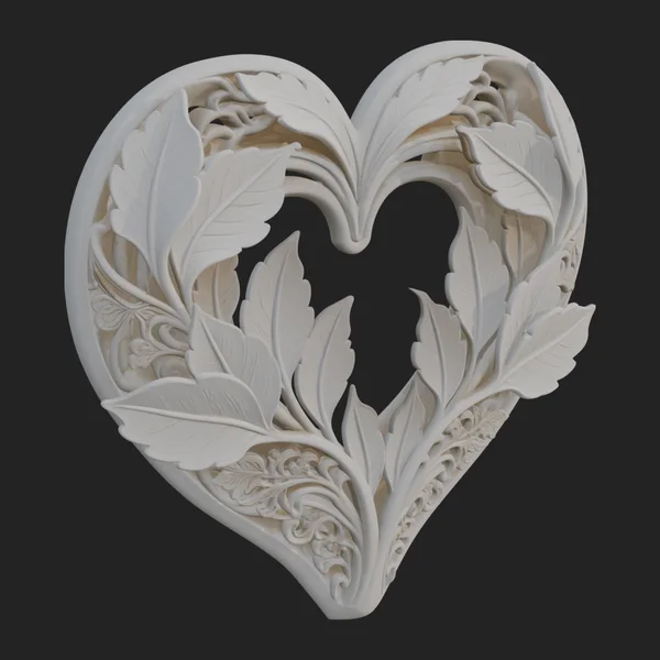 Ornate Framed Heart Plaque Design 38