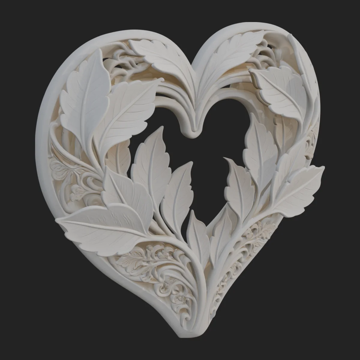 Ornate Framed Heart Plaque Design 38