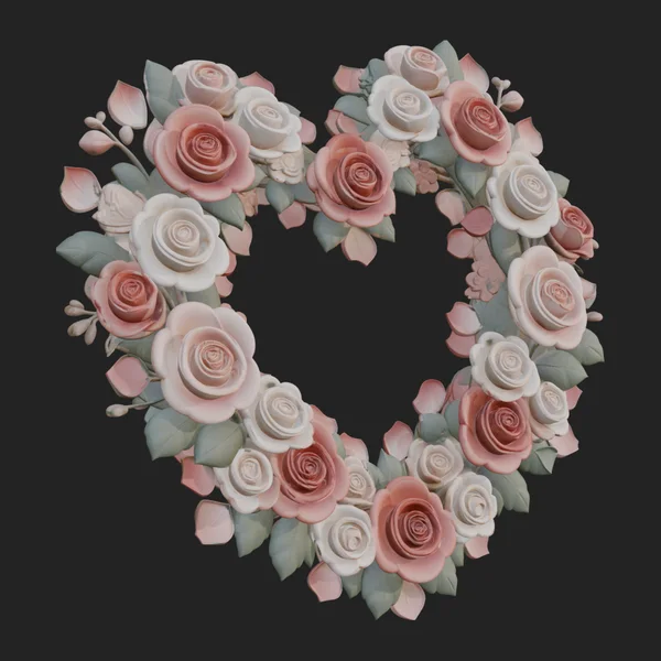 Ornate Framed Heart Plaque Design 4