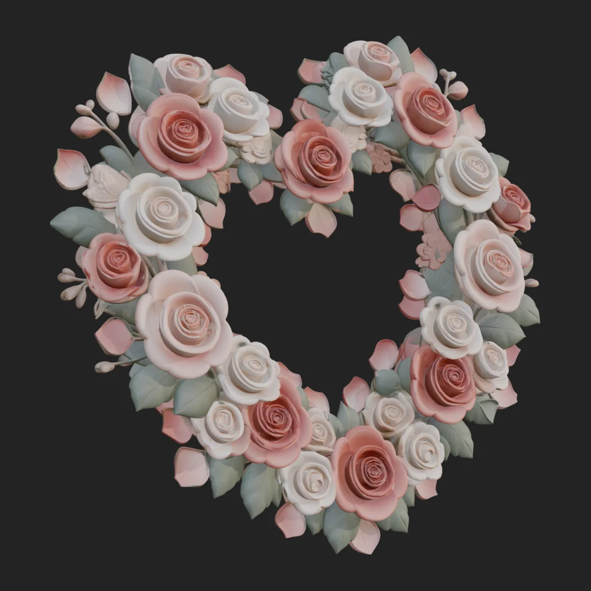 Ornate Framed Heart Plaque Design 4