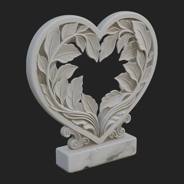 Ornate Framed Heart Plaque Design 40