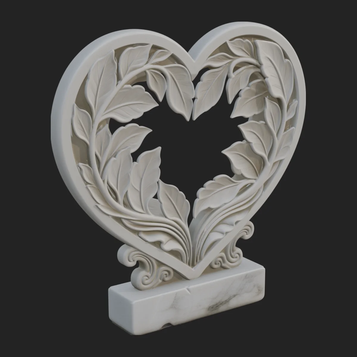 Ornate Framed Heart Plaque Design 40