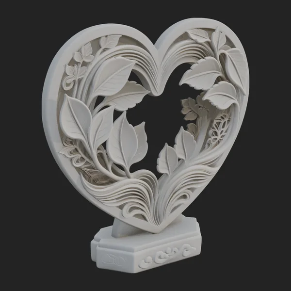 Ornate Framed Heart Plaque Design 42