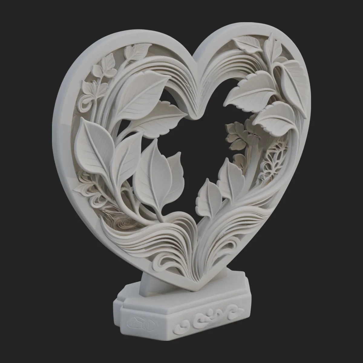 Ornate Framed Heart Plaque Design 42