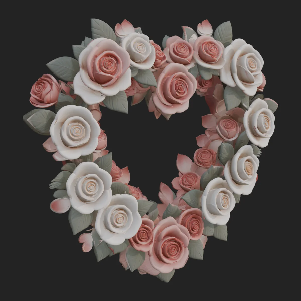 Ornate Framed Heart Plaque Design 5