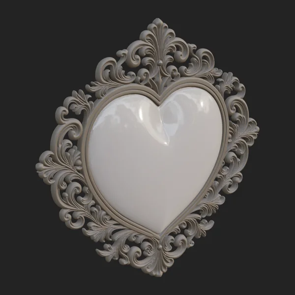 Ornate Framed Heart Plaque Design 7