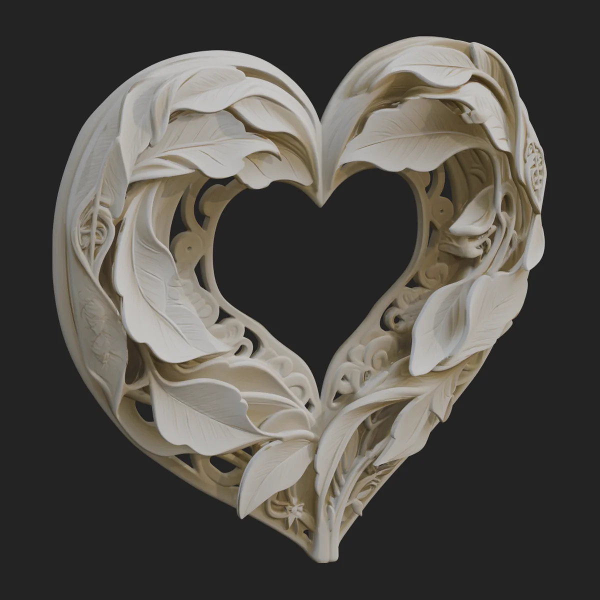 Ornate Framed Heart Plaque Design 9