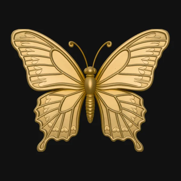 Ornate Golden Butterfly Statue Design 1