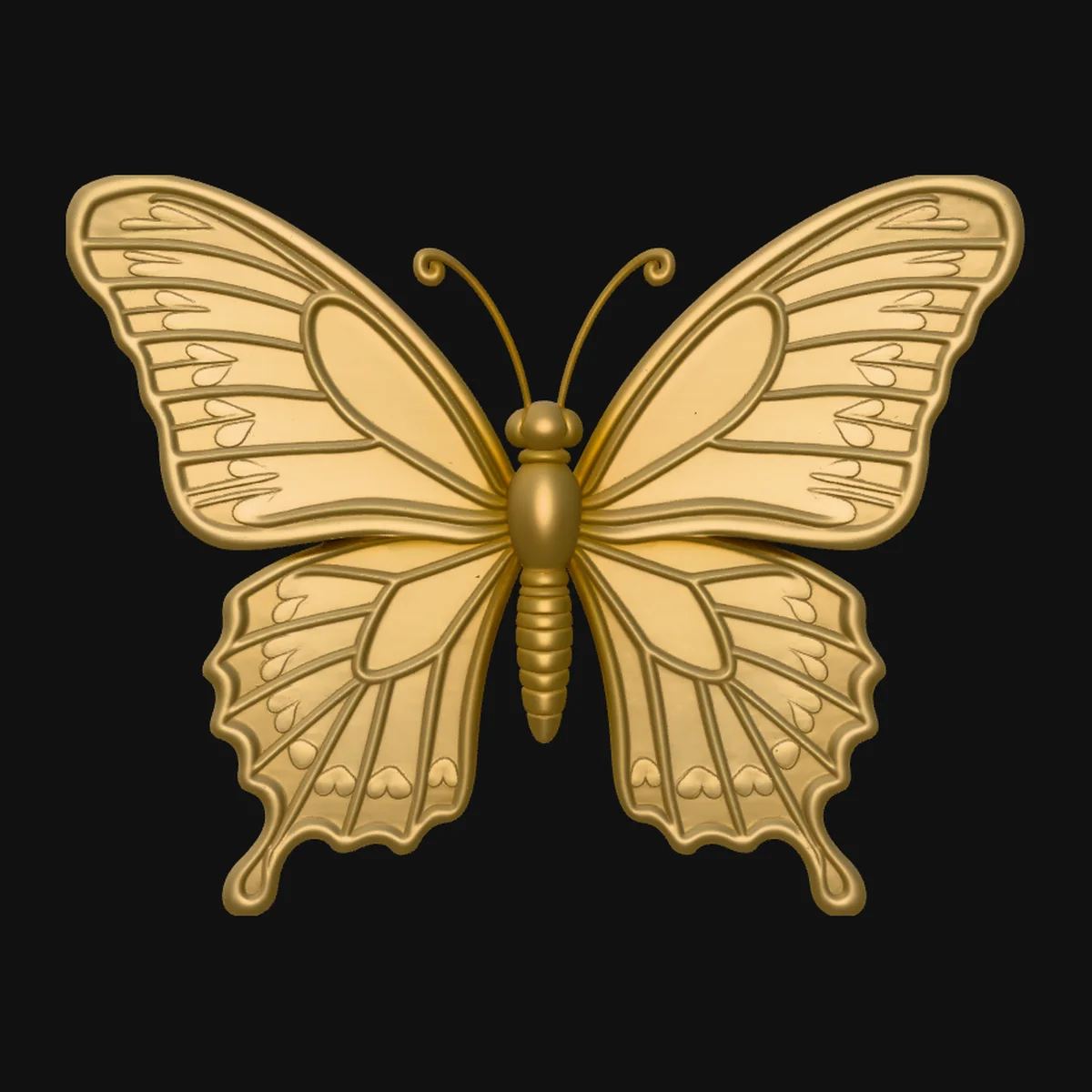 Ornate Golden Butterfly Statue Design 1