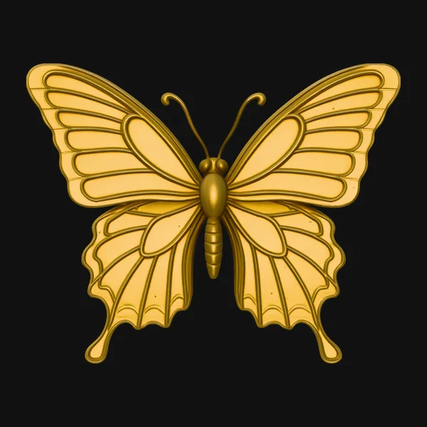 Ornate Golden Butterfly Statue Design 3