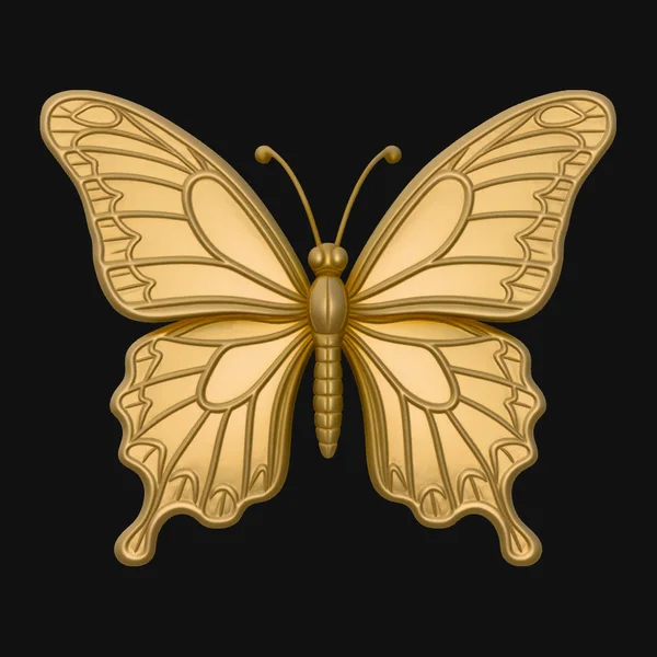 Ornate Golden Butterfly Statue Design 4