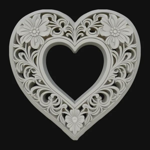 Ornate Heart Filigree Pendant Design 2