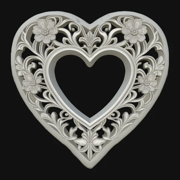 Ornate Heart Filigree Pendant Design 3