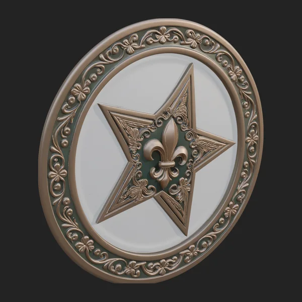 Ornate Star Wall Plaque Design 1