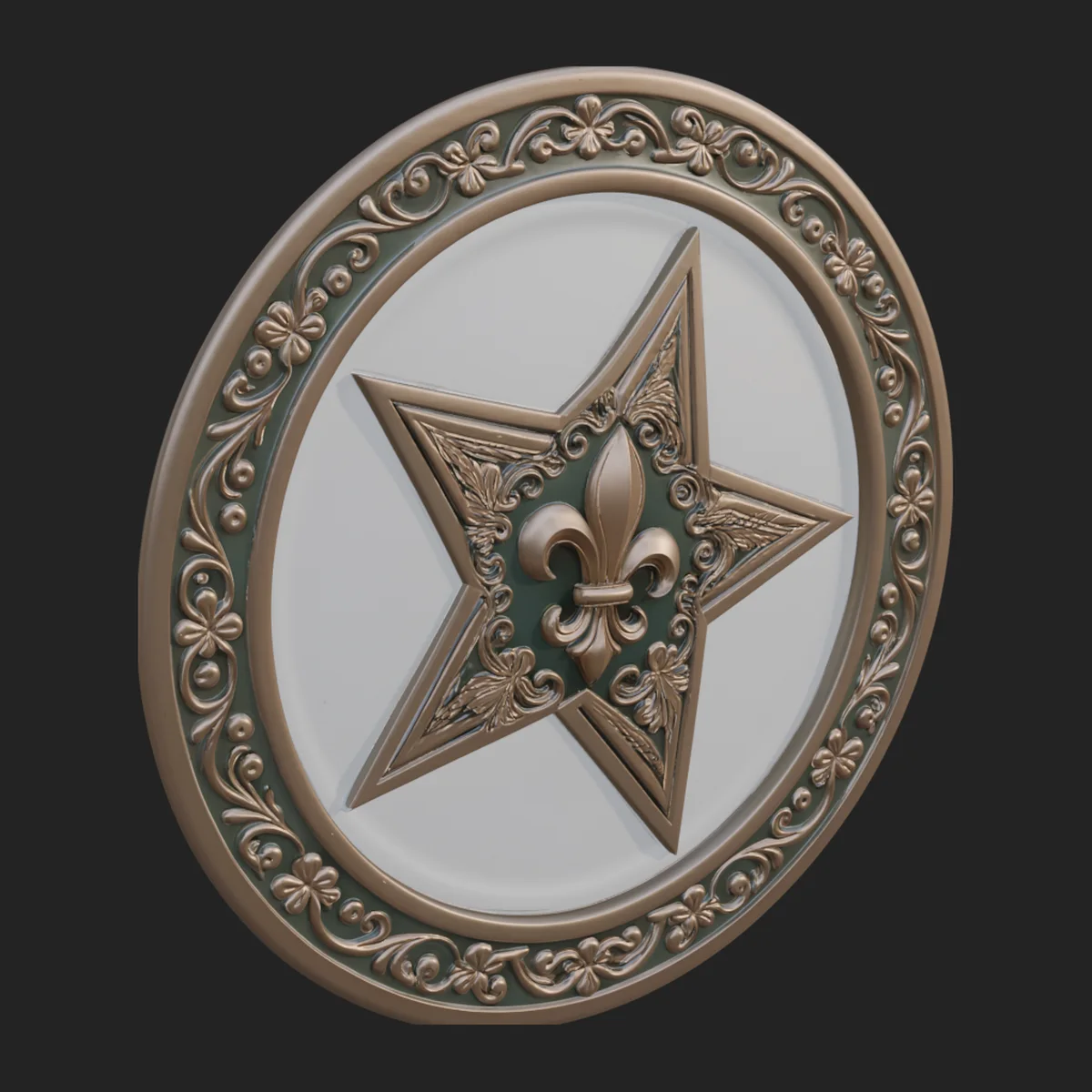 Ornate Star Wall Plaque Design 1