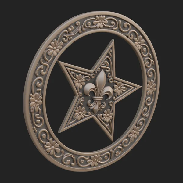 Ornate Star Wall Plaque Design 2