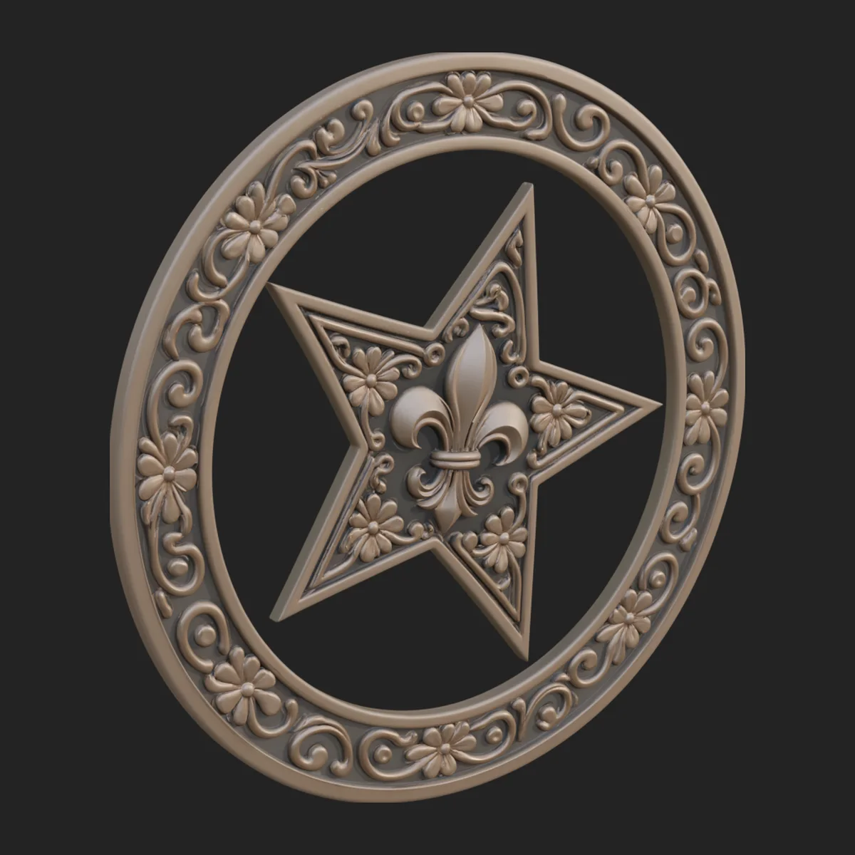 Ornate Star Wall Plaque Design 2