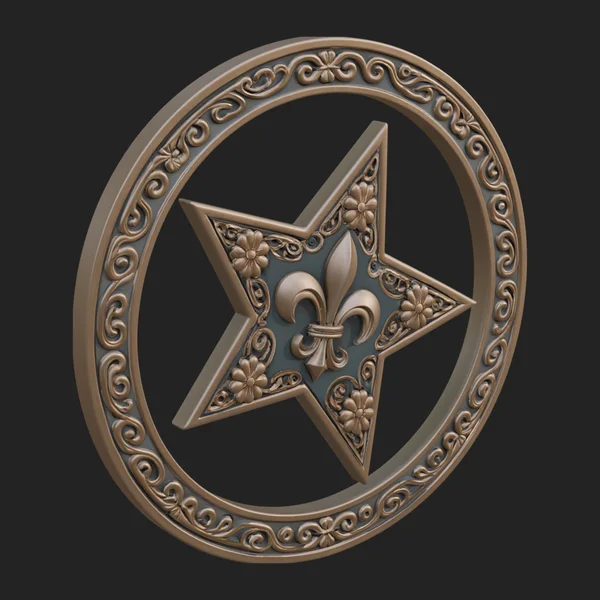 Ornate Star Wall Plaque Design 3
