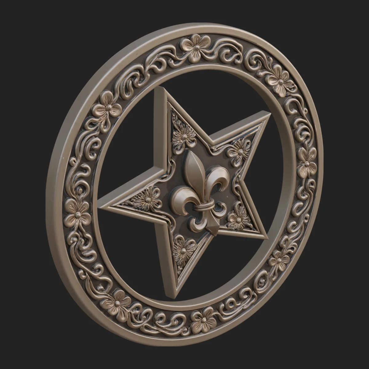 Ornate Star Wall Plaque Design 4