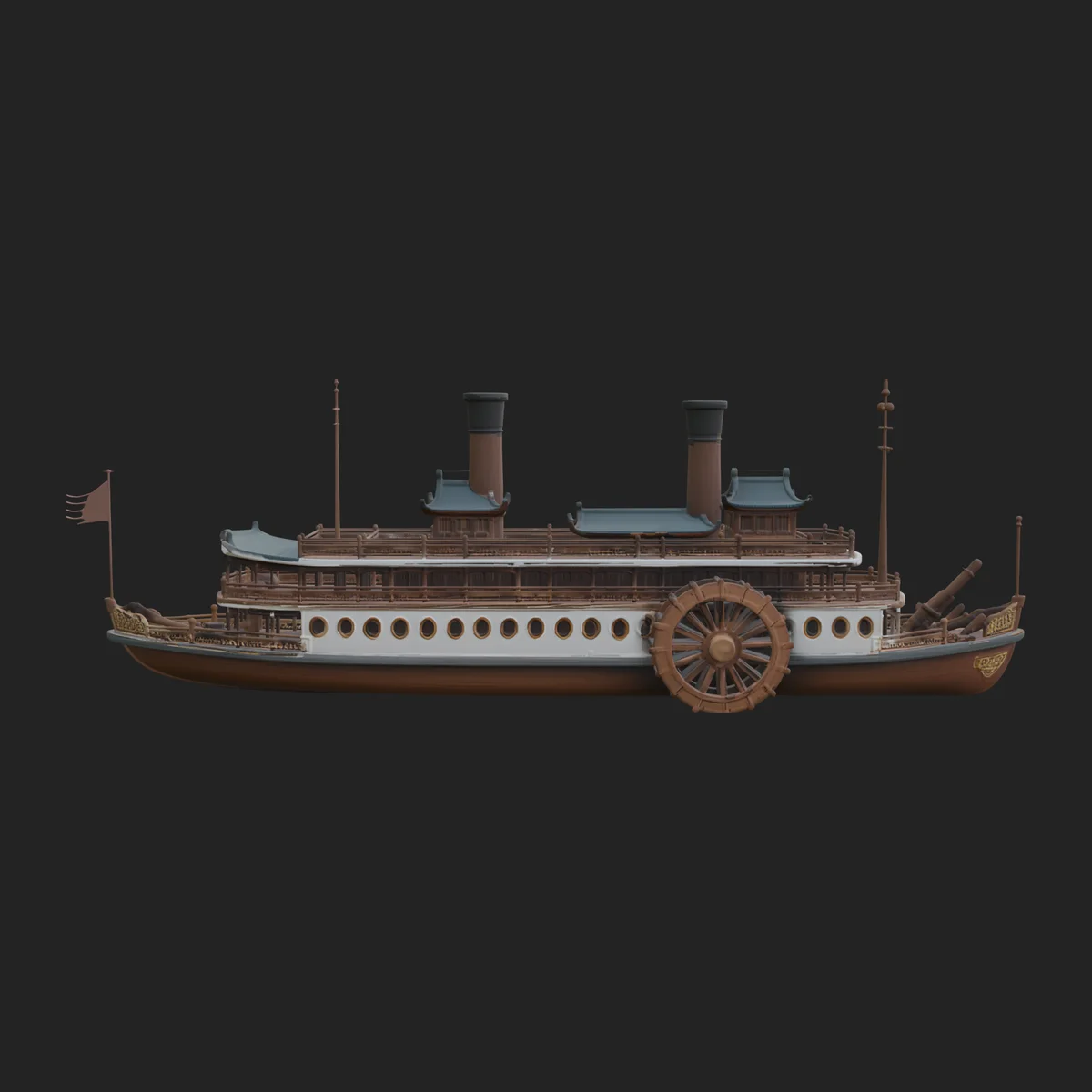 Paddle Steamer Model Design 1