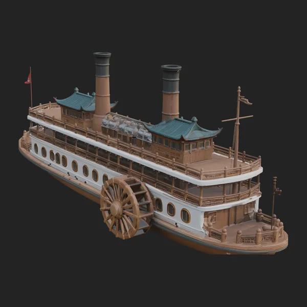 Paddle Steamer Model Design 2