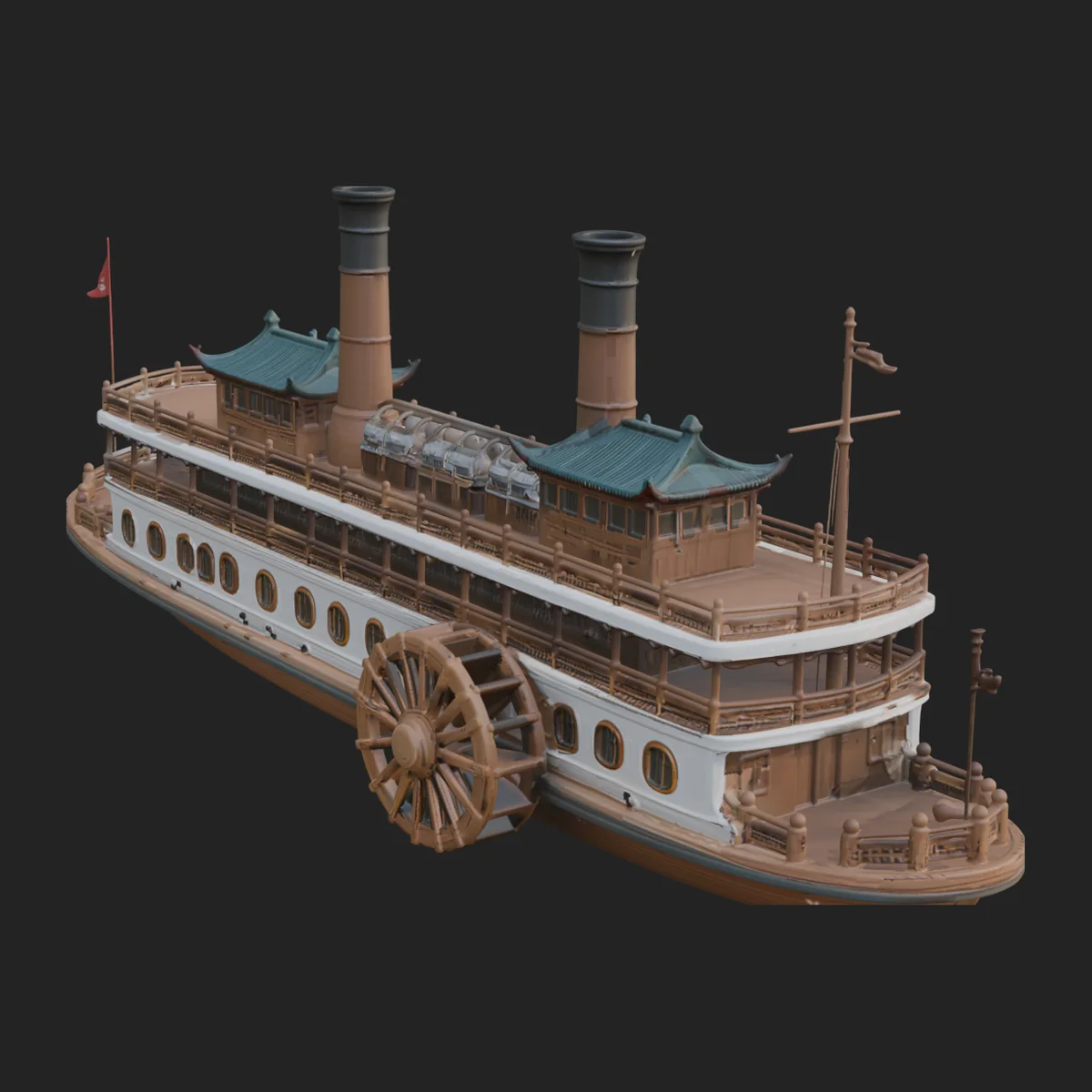 Paddle Steamer Model Design 2