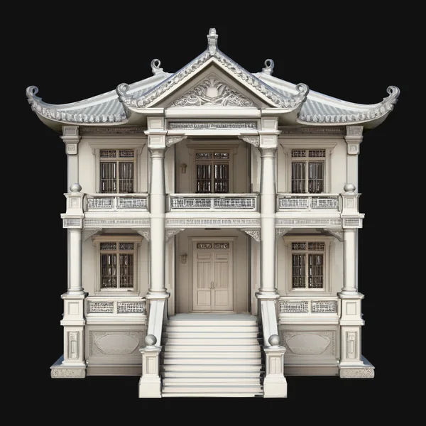 Pagoda Roof Villa Model Design 1