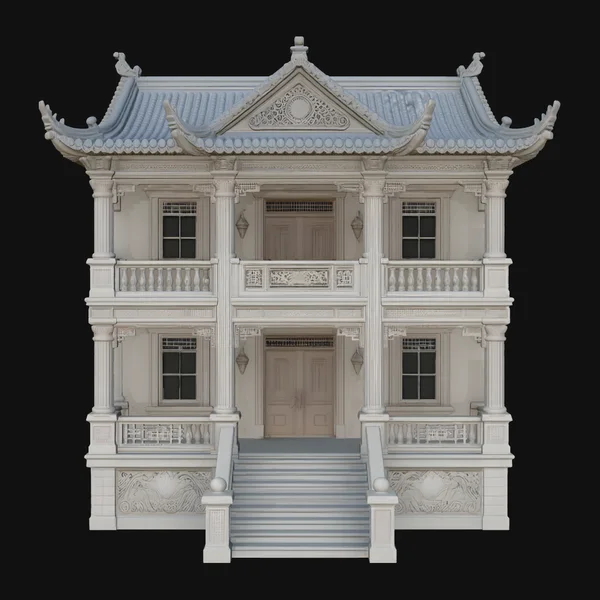 Pagoda Roof Villa Model Design 2