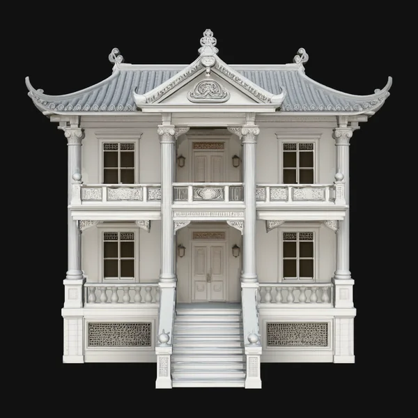 Pagoda Roof Villa Model Design 3
