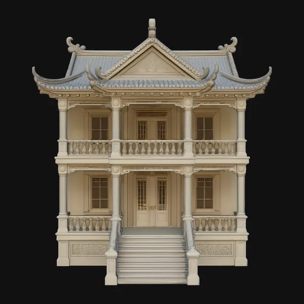 Pagoda Roof Villa Model Design 4