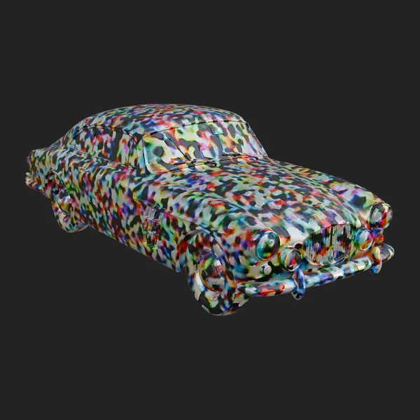 Painted Vintage Car Model Design 1