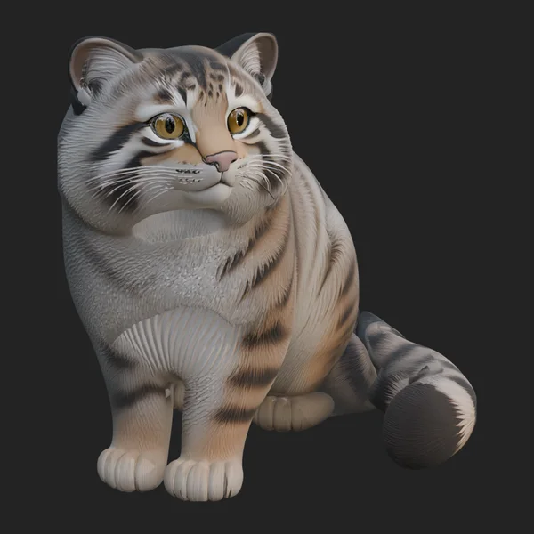 Pallas Cat Statue Design 1